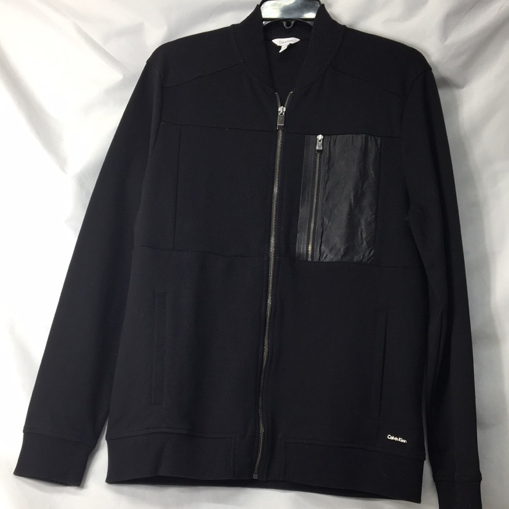 Calvin Klein Men’s Black Full-Zip Lightweight Jacket Size M Like-NEW Condition